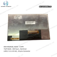 Écran d'ordinateur portable 7,0 pouces A-Si TFT-LCD LCM G070VAN01.0 800x480 60Hz LVDS, 50K heures, anti-reflet AUO, revêtement dur 3H, 480cd/m