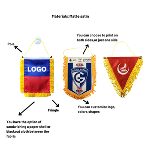 Banderín de Intercambio para Equipos de Fútbol, Venta al por Mayor de Fábrica, Color Personalizado, Satén Duradero de Doble Cara, para Clubes, Partidos de <span class=keywords><strong>Amistad</strong></span> y Eventos - Product Image 6