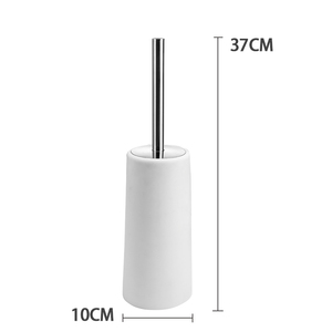 Portascopino da <span class=keywords><strong>Bagno</strong></span> Creativo 2021 con Coperchio, Setole Sostituibili, in Plastica Bianca <span class=keywords><strong>e</strong></span> Nera <span class=keywords><strong>e</strong></span> Acciaio Inossidabile - Product Image 1