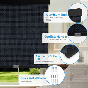 Stores occultantes sans fil à rouleau avec système de freinage intégré, couleurs assorties - Product Image 4
