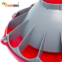 Mangeoire automatique robuste pour poulets, en plastique vierge avec additif UV, pour une distribution uniforme de l'aliment pour l'élevage commercial à grande échelle