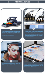 Focus 3550 Combo-jet Ceramic y Card Barnish Heads A3 Impresora plana Uv Impresoras de inyección de tinta