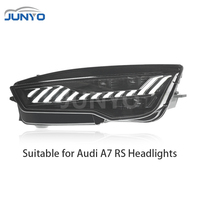 Phares LED Junyo pour Audi A7 2011-2018, modification des nouveaux feux de jour à LED matriciels RS7, lentille laser, lampe Plug and Play