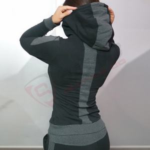 Autumn Winter Women's 100% Cotton Patchwork Hoodie Slim-Fit Casual Sweatshirt Embroidered Sports Outdoor Fitness Summer - Product Image 2