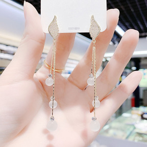 Boucles d'oreilles clous en cristal JC, diamant brillant, pour femmes, boucles d'oreilles en strass, style chandelier - Product Image 3