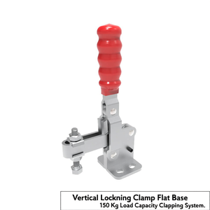 Ttake Vertical Locking <b>Clamp</b> Flat Base 150 Kg Load Capacity Clamping System - Product Image 2