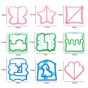 Tagliabiscotti a Forma di Sandwich, Stampi per Biscotti a Forma di Cuore, Farfalla, Stella, Dinosauro, Elefante, Ottimi per il Pranzo Scolastico e la Cottura Domestica - Product Image 2
