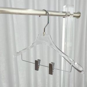 Nouvelles Cintres en Acrylique Transparent, Noir, Blanc et Givré pour Vêtements et Pantalons avec Pinces Élégantes – Idéal pour Magasins <span class=keywords><strong>de</strong></span> Vêtements - Product Image 2