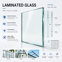 Panneaux de sol en verre trempé stratifié sur mesure, verre trempé transparent PVB SGP pour balustrades, auvents, escaliers, projets de construction