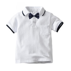 Nouvel ensemble de vêtements d'uniforme scolaire pour nouveau-nés et tout-petits : chemises et pantalons en coton blanc pour garçons (vente en gros) - Product Image 2