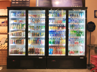 Congélateur à gestion transparente-Surveillance intelligente des stocks pour les desserts glacés Congélateur à porte en verre Congélateur à crème glacée