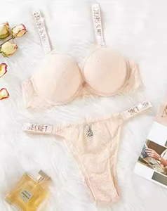 Ensemble de lingerie sexy à broderies florales, lingerie sexy pour femmes, sous-vêtements sensuels fantaisie, ensemble de soutien-gorge à volants, <span class=keywords><strong>Victoria</strong></span> and Secret - Product Image 5