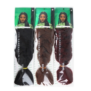 Extensions de Cheveux Synthétiques Kanekalon Ultra Légères Ghana pour Tresses Africaines Yaki Ombrées Jumbo Pré-Étireées - Product Image 1