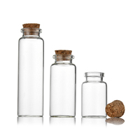 15ml 25ml 30ml 40ml 60ml bouteilles à Tube Transparent en verre flacons pots conteneur avec bouchons en liège en bois paquet de souhait de noël