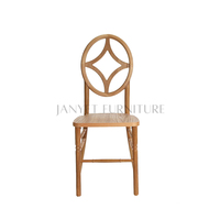 Chaise de salle à manger en bois massif en forme d'étoile pour événements et mariages (vente en gros)