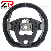 Volant de voiture personnalisé pour Kia Forte Stinger GT, volant intelligent à LED noir en daim rouge, fibre de carbone forgée, style sport