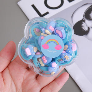Paquete de 20 Piezas de Bandas Elásticas para el Cabello de Niños, Color Macaron, con Flores Pequeñas, de Alta Elasticidad - Product Image 6