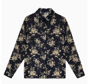 Blus bunga lengan panjang wanita, Blus Musim Semi dan Gugur - Product Image 3