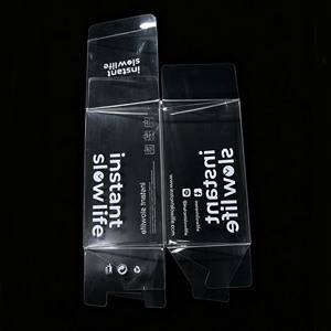 Custom Clear Frosted Small Recycled <b>PET</b> Plastic Boxes for Coffee - Product Image 1