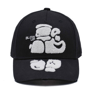 Gorra de Béisbol Ajustable de Tela de Rizo al por Mayor, Gorra de Béisbol de Algodón de 5 Paneles Personalizada con Hebilla de Metal - Product Image 2