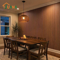 Panneau mural décoratif 3D cannelé en MDF, panneau mural cannelé flexible en MDF, panneaux MDF anti-rayures pour les murs intérieurs des magasins commerciaux