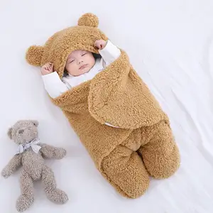 婴儿用品2022热卖新生儿襁褓可爱新生儿睡眠托儿所包裹小熊睡袋