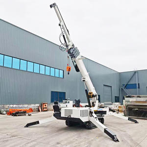 Mini-grue araignée mobile chinoise Tonlita avec bras sur chenilles, ventouse à verre, flèche télescopique et nacelle pour personnel - Product Image 3