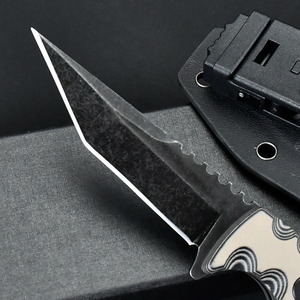 Couteau TK, lame en acier inoxydable, couteau multifonctionnel, manche G10, qualité industrielle, gaine Kydex pour l'extérieur, clip de ceinture - Product Image 5