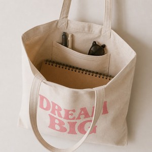 Sac fourre-tout en toile de coton biologique, durable, écologique, réutilisable, grand format, avec poches, pour femmes, pour le quotidien - Product Image 3