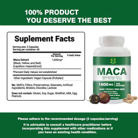 Cápsulas de Raíz de Maca de Marca Propia para Aumentar la Energía, Antioxidantes y Refuerzo del Sistema Inmunitario - Potenciadores Naturales de la Salud