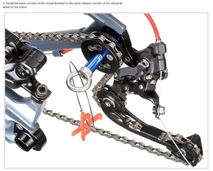 TOOPRE Tendeur <span class=keywords><strong>de</strong></span> chaîne <span class=keywords><strong>de</strong></span> vélo multifonctionnel en alliage d'aluminium Outil virtuel <span class=keywords><strong>de</strong></span> volant d'inertie pour le <span class=keywords><strong>nettoyage</strong></span> <span class=keywords><strong>de</strong></span> chaîne <span class=keywords><strong>de</strong></span> vélo <span class=keywords><strong>de</strong></span> montagne/route - Product Image 2