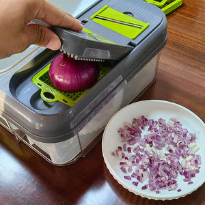 Utensilios para Frutas y Verduras, Cortador de Patatas y Zanahorias, Rebanador de Frutas de Acero Inoxidable, Cortador de Verduras Multifuncional - Product Image 5