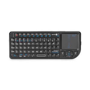 Clavier sans fil Rii K01V3 Mini avec rétroéclairage RGB, pavé tactile et pointeur laser pour TV et ordinateur, utilisation multimédia, disposition US - Product Image 1