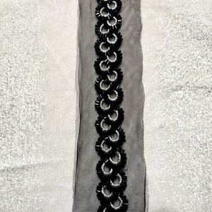 Encaje Decorativo con Cuentas para Burka, Adorno de Encaje Bordado con Cuentas para Abaya, Hijab, Vestidos, Prendas de Vestir, Costura y Accesorios de Moda - Product Image 1