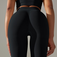 Leggings de sport sans couture pour femme, effet push-up fessier, pour le yoga et l'entraînement