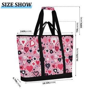 Custom logo Portable Lunch Bag Food Thermal Tote Shopping Lunch Cooler Bag Insulated Picnic Bag with Strap - Product Image 3