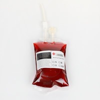 Sac de boisson double tube style sac de sang d'Halloween, pack énergétique de jus de fruits concentré, accessoires et fournitures de vampire