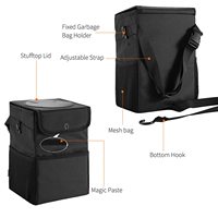 Poubelle de voiture avec couvercle pour utilisation en voiture, boîte de rangement pliable suspendue imperméable, organisateur à succès transfrontalier