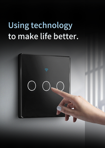 Interrupteur tactile intelligent WiFi Uoulyn EU 10A 1 gang 86*86mm Ehouse pour la <span class=keywords><strong>maison</strong></span>, compatible avec la connexion WiFi et Bluetooth - Product Image 5