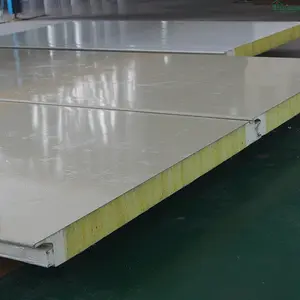 Fire prevention, noise reduction, and sound insulation new model rock/glass wool metal curtain wall sandwich panel system