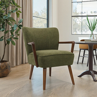 Canapé moderne de luxe en velours moelleux pour salon chaise de détente rembourrée en bois massif