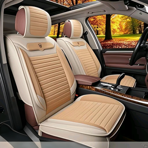 Coprisedile Universale in Lino per <span class=keywords><strong>Auto</strong></span>, Cuscino Anteriore e <span class=keywords><strong>Posteriore</strong></span> Confortevole, Ventilato e Traspirante, <span class=keywords><strong>Protezione</strong></span> per Audi A3/A4 - Product Image 5