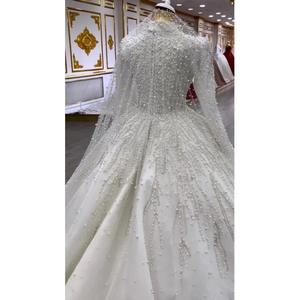 Abito <span class=keywords><strong>da</strong></span> Sposa Musulmano con Perline 2026, Lussuoso ed Elegante, Prodotto in Cina, Ideale per Invitati a Matrimoni Musulmani - Product Image 3