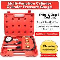 Kit de testeur de compression de cylindre de moteur 8 pièces, manomètre de pression sous vide, outils de réparation automobile essence diesel moto, vente en gros