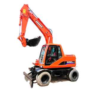 Original South Korea Made Doosan DH150 Wheeled Excavator 15 Ton Wheel Excavator Second Hand with Doosan Engine - Product Image 1