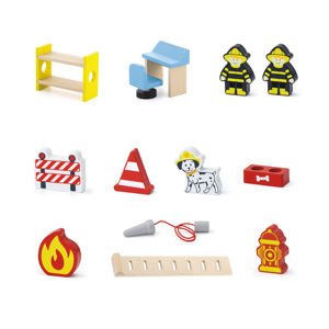 Estación de Bomberos de <span class=keywords><strong>madera</strong></span> para niños, juego de rol educativo, estacionamiento de juguete - Product Image 4