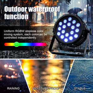 תאורת PAR <span class=keywords><strong>LED</strong></span> 18x12W IP65 עמידה למים, ללא מאוורר, RGBW, תאורת שטיפה DMX512, ישירות מהמפעל, לאירועים חיצוניים, גינה, חתונה, מסיבות, תאורת במה - Product Image 2