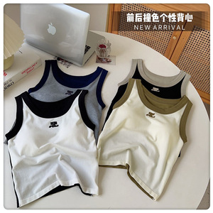 <strong>Women</strong> Sexy Knitted Tank <strong>Top</strong> Crew Neck Sleeveless Crop <strong>Top</strong> Y2K Knitwear Camisole <strong>Vest</strong> <strong>Top</strong> - Product Image 3