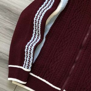 Cardigan Oversize Invernale da Uomo con Logo Personalizzato OEM, Giacca a Maglia <span class=keywords><strong>Jacquard</strong></span>, Maglione Tricot Casual di Moda con Cerniera - Product Image 5