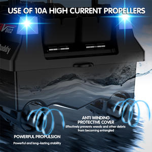 V802Pro GPS bateau appât <span class=keywords><strong>de</strong></span> pêche avancé sonar à double antenne Tech 4 trémies d'appâts avec signal d'hameçon et éclairage <span class=keywords><strong>de</strong></span> nuit - Product Image 4